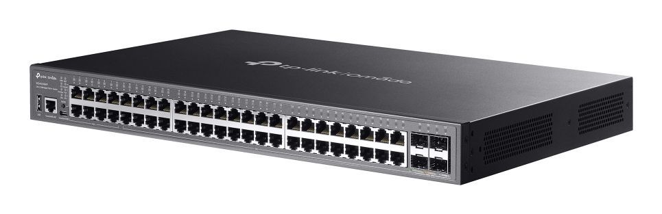 TP-Link - SG5452XMPP - Omada 48-Port Gigabit Stackable Lite L3 Managed PoE++ Switch with 4 10G Slots, 40 Gigabit PoE+ Ports, 8 Gigabit PoE++ Ports (up to 90 W/port), 4 10G SFP+ Slots, RJ45/ USB Typ [SG5452XMPP]
