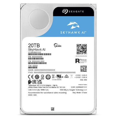 Seagate SkyHawk AI disco rigido interno 20 TB 7200 Giri/min 512 MB 3.5" Serial ATA III [ST20000VE003]