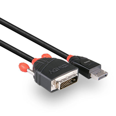Lindy 41490 cavo e adattatore video 1 m DVI-D DisplayPort Nero [LINDY41490]