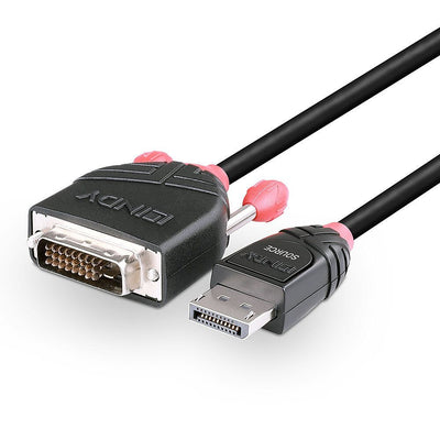 Lindy 41490 cavo e adattatore video 1 m DVI-D DisplayPort Nero [LINDY41490]
