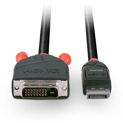 Lindy 41490 cavo e adattatore video 1 m DVI-D DisplayPort Nero [LINDY41490]