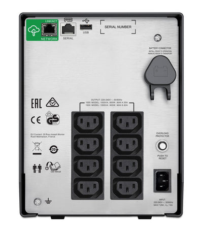 APC SMC1500IC gruppo di continuità (UPS) A linea interattiva 1,5 kVA 900 W 8 presa(e) AC [SMC1500IC]