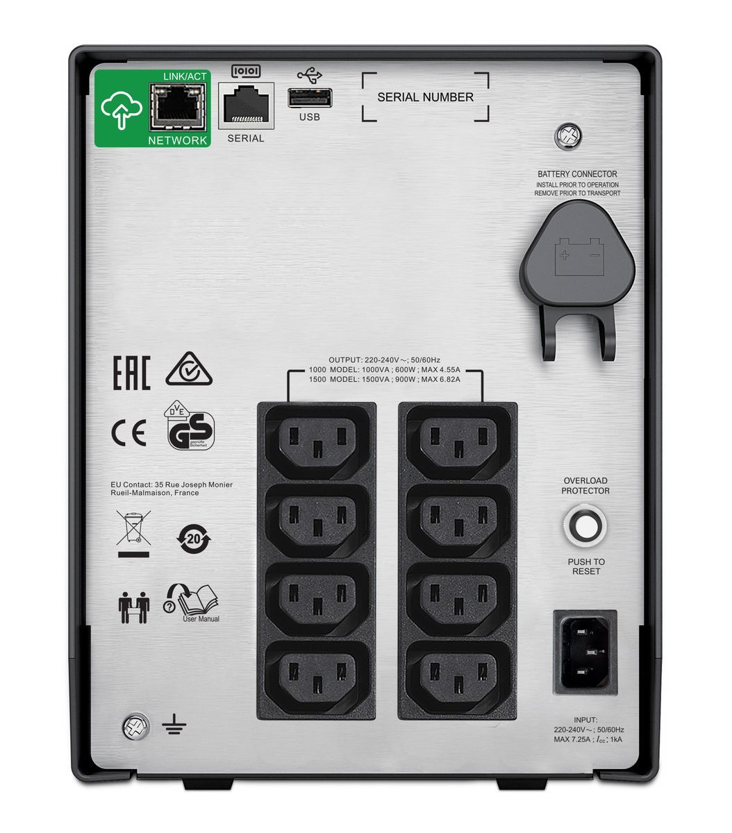 APC SMC1500IC gruppo di continuità (UPS) A linea interattiva 1,5 kVA 900 W 8 presa(e) AC [SMC1500IC]