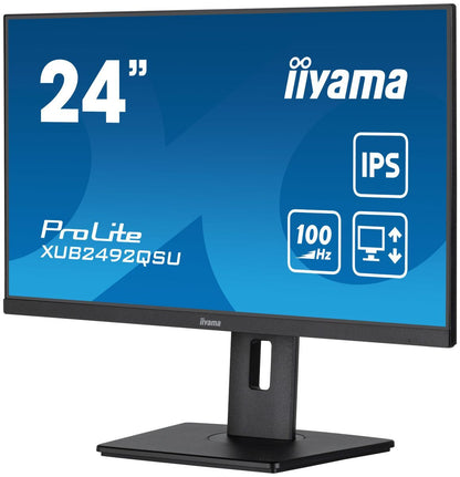 iiyama ProLite XUB2492QSU-B1 Monitor PC 60,5 cm (23.8") 2560 x 1440 Pixel Wide Quad HD LED Nero [XUB2492QSU-B1]