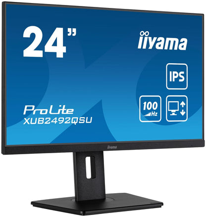 iiyama ProLite XUB2492QSU-B1 Monitor PC 60,5 cm (23.8") 2560 x 1440 Pixel Wide Quad HD LED Nero [XUB2492QSU-B1]