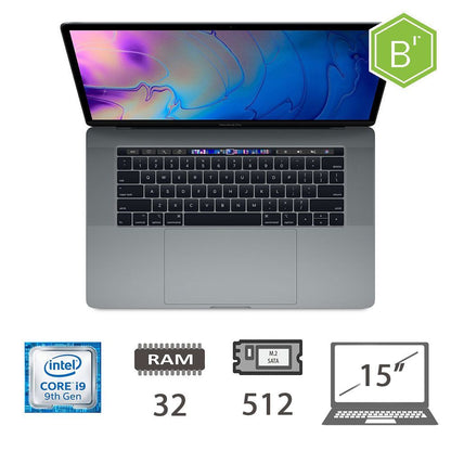 MBP 15,4 T.BAR(2019)I9-9980HK/32/512/SG/2Y - B [006429PCR-EU]