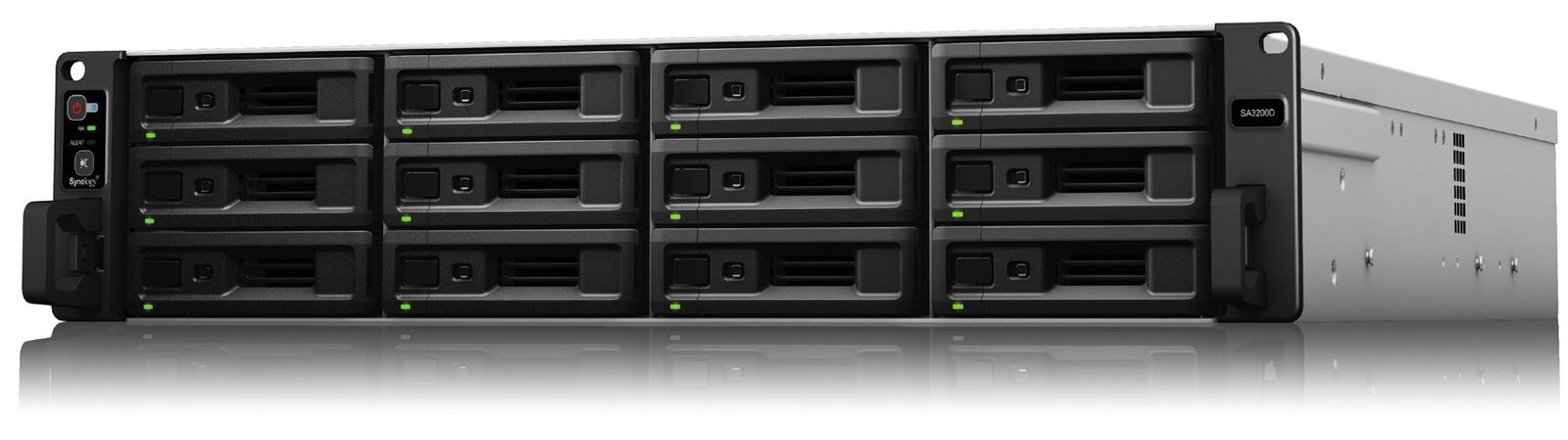 Synology RackStation SA3200D server NAS e di archiviazione Armadio (2U) Collegamento ethernet LAN Nero, Grigio D-1521 [SA3200D]
