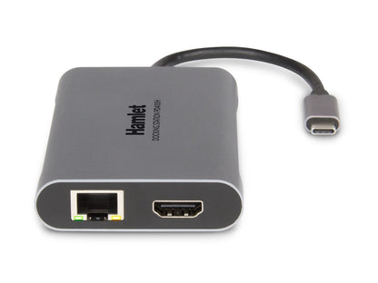 Hamlet HDKC-PD400H replicatore di porte e docking station per notebook Cablato USB 3.2 Gen 1 (3.1 Gen 1) Type-C Grigio [HDKC-PD400H]