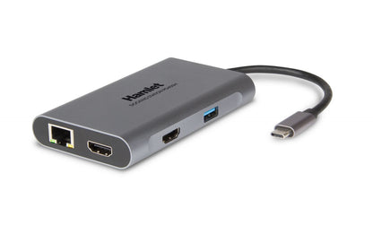 Hamlet HDKC-PD400H replicatore di porte e docking station per notebook Cablato USB 3.2 Gen 1 (3.1 Gen 1) Type-C Grigio [HDKC-PD400H]