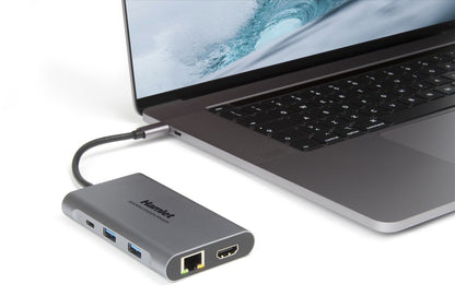 Hamlet HDKC-PD400H replicatore di porte e docking station per notebook Cablato USB 3.2 Gen 1 (3.1 Gen 1) Type-C Grigio [HDKC-PD400H]