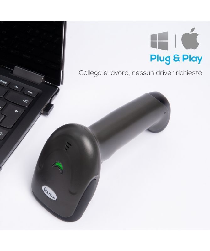 Vultech Barcode Wireless 2,4 Ghz Bluetooth LASER 1D [BC-06WBT]