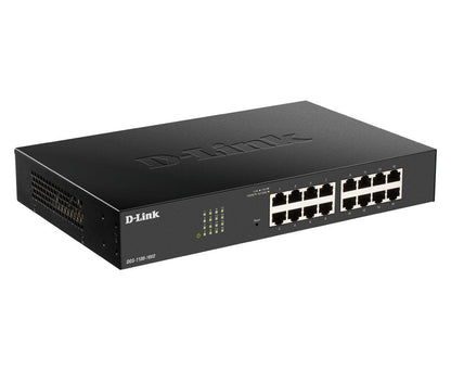 D-Link DGS-1100-16V2 switch di rete Gestito L2 Gigabit Ethernet (10/100/1000) Nero [DGS-1100-16V2]