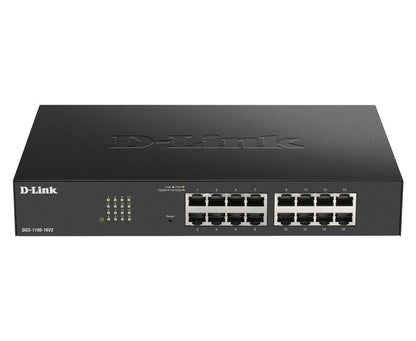 D-Link DGS-1100-16V2 switch di rete Gestito L2 Gigabit Ethernet (10/100/1000) Nero [DGS-1100-16V2]