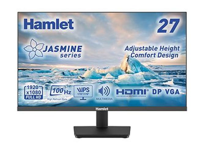 Hamlet HM27JF-VDR Monitor PC 68,6 cm (27") 1920 x 1080 Pixel Full HD LED Nero [HM27JF-VDR]