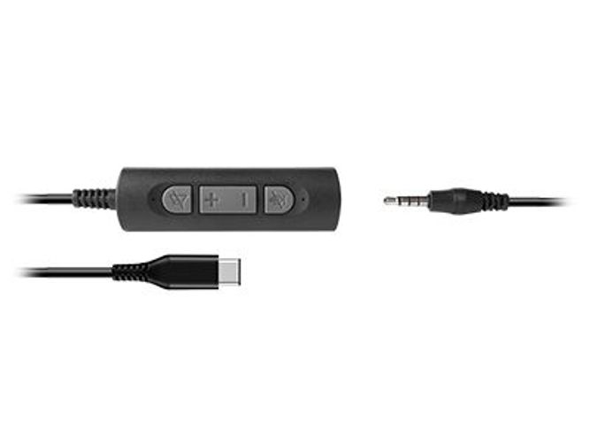 Hamlet HHEADM-CJM cuffia e auricolare Cablato A Padiglione Ufficio USB tipo-C Nero [HHEADM-CJM]