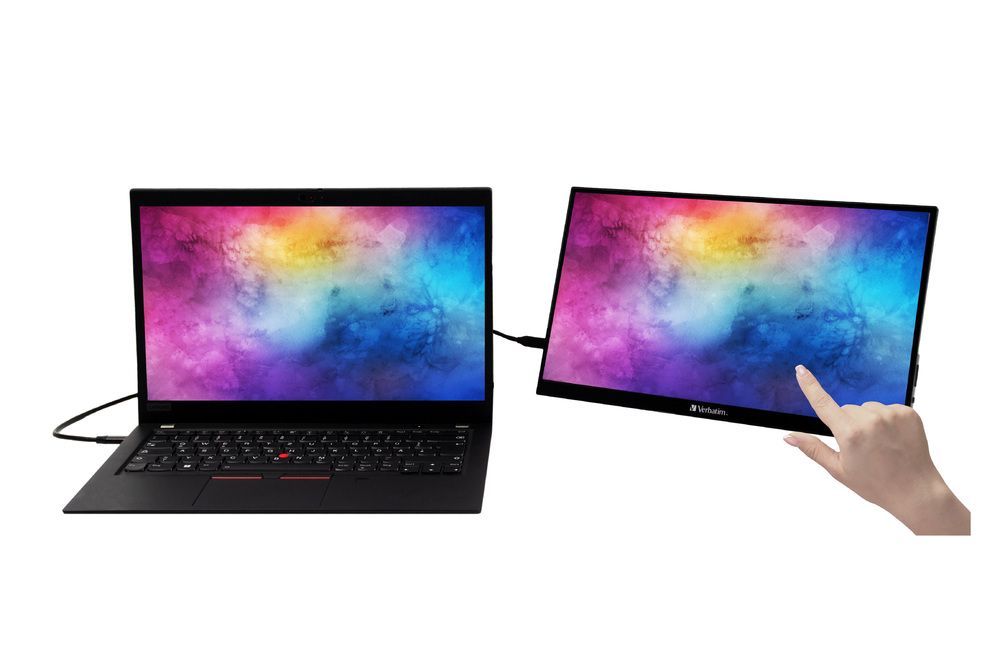 Verbatim 49591 Monitor PC 35,6 cm (14") 1920 x 1080 Pixel Full HD LCD Touch screen Nero [49591]