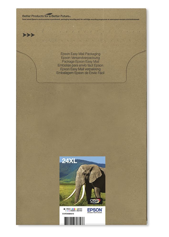 Epson Multipack 6 colori T24XL Claria Photo HD in confezione Easy Mail Packaging [C13T24384510]