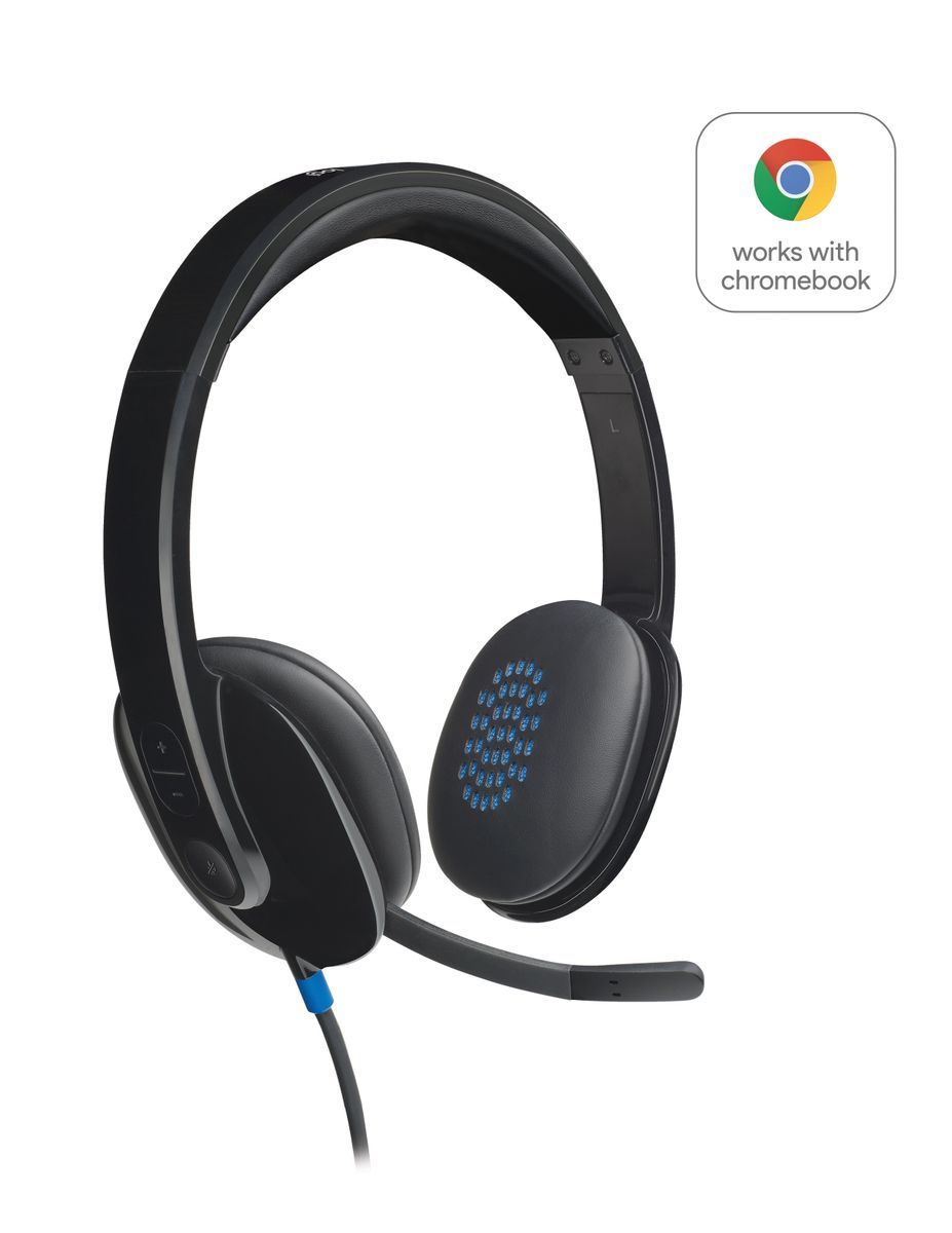 Logitech 981-000480 cuffia e auricolare Cablato A Padiglione Ufficio USB tipo A Nero [981-000480]