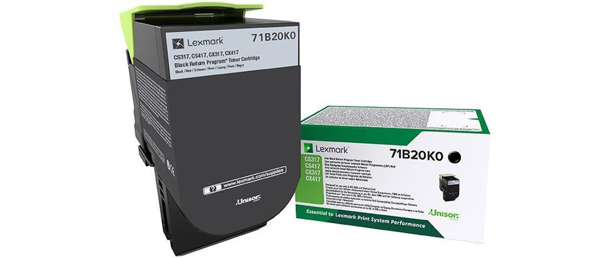 Lexmark 71B20K0 cartuccia toner 1 pz Originale Nero [71B20K0]