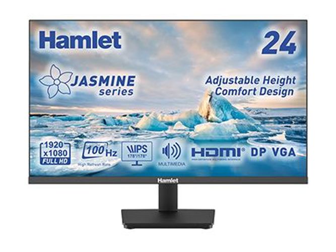 Hamlet HM24JF-VDR Monitor PC 61 cm (24") 1920 x 1080 Pixel Full HD LED Nero [HM24JF-VDR]