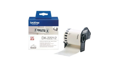 Brother DK-22212 nastro per etichettatrice Nero su bianco [DK22212]