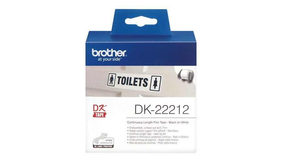 Brother DK-22212 nastro per etichettatrice Nero su bianco [DK22212]