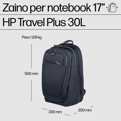 HP Zaino Travel Plus 30L per notebook da 17" [A2CE0AA]