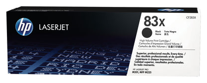HP Cartuccia toner originale inchiostro nero ad alta capacità LaserJet 83X [CF283X]