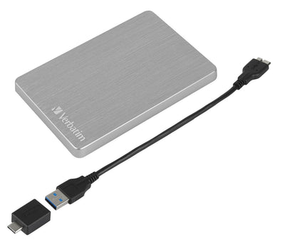 Verbatim Disco rigido portatile Store 'n' Go ALU Slim da 1 TB Argento [53663]
