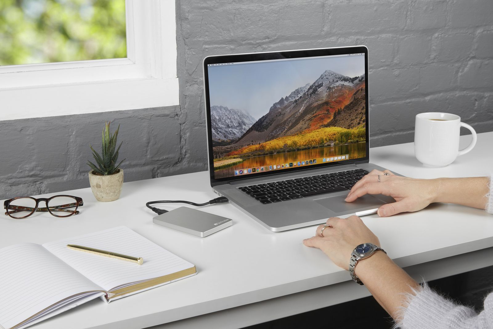 Verbatim Disco rigido portatile Store 'n' Go ALU Slim da 1 TB Argento [53663]