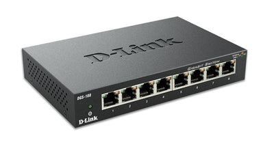 D-Link DGS-108 Non gestito L2 Gigabit Ethernet (10/100/1000) Nero [DGS-108/E]