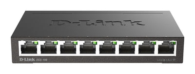 D-Link DGS-108 Non gestito L2 Gigabit Ethernet (10/100/1000) Nero [DGS-108/E]
