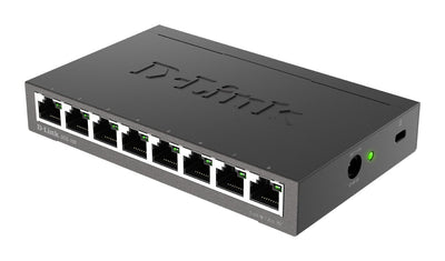 D-Link DGS-108 Non gestito L2 Gigabit Ethernet (10/100/1000) Nero [DGS-108/E]
