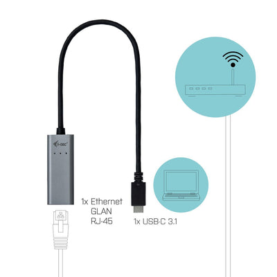 i-tec Metal C31METALGLAN scheda di rete e adattatore Ethernet 1000 Mbit/s [C31METALGLAN]
