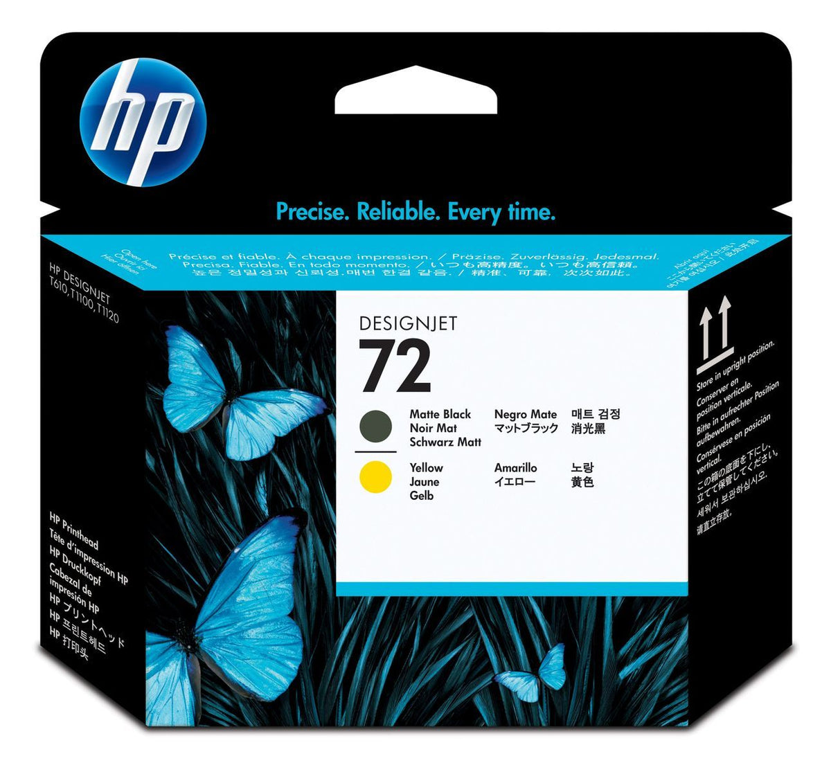 HP Testina di stampa nero opaco e giallo 72 [C9384A]