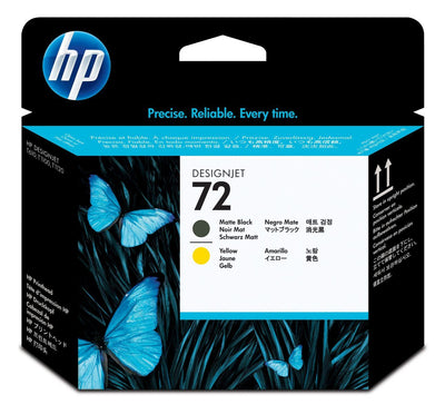 HP Testina di stampa nero opaco e giallo 72 [C9384A]