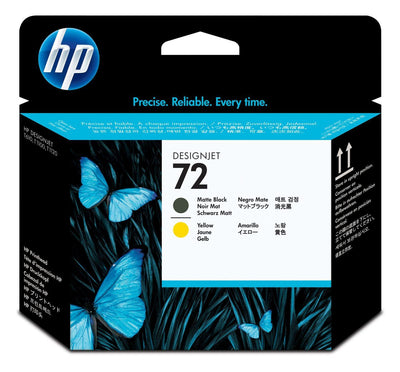 HP Testina di stampa nero opaco e giallo 72 [C9384A]