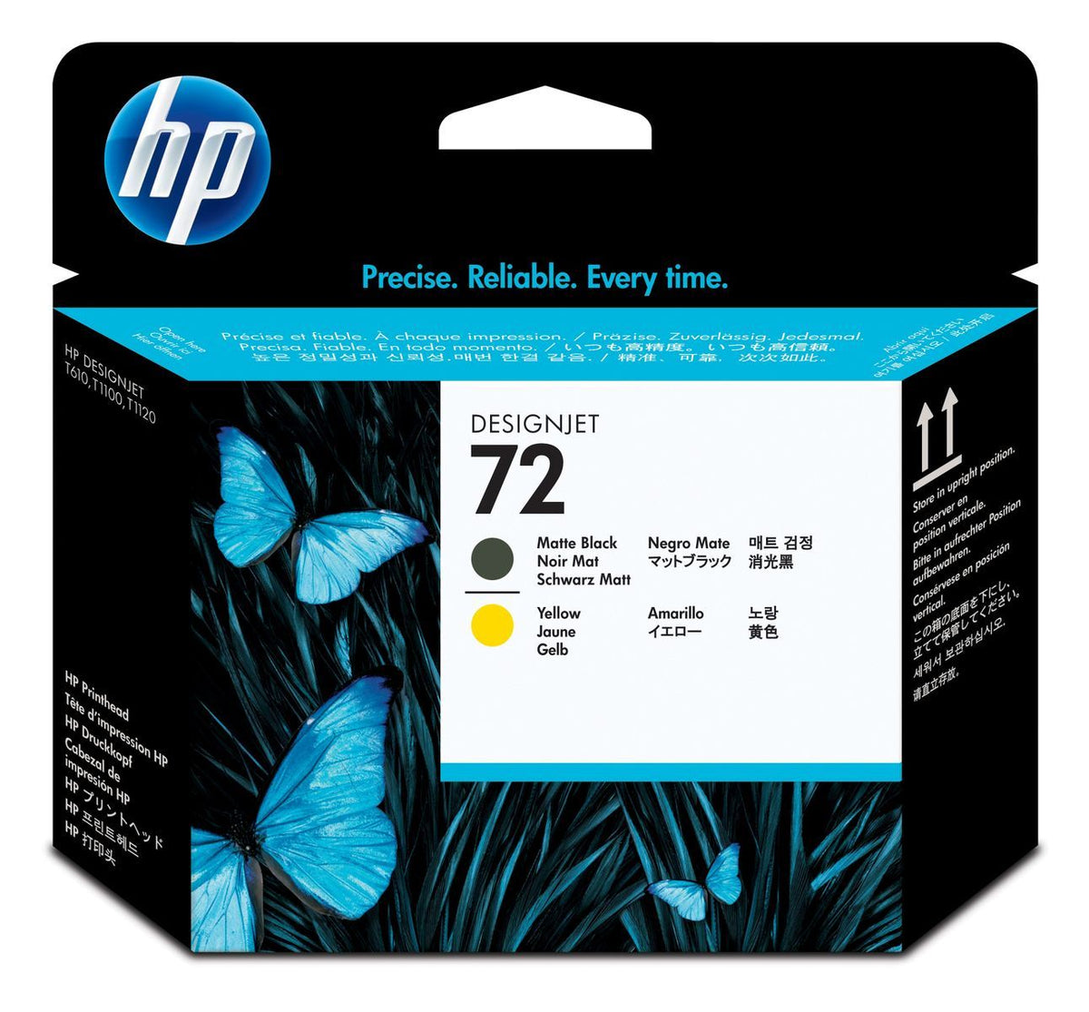 HP Testina di stampa nero opaco e giallo 72 [C9384A]