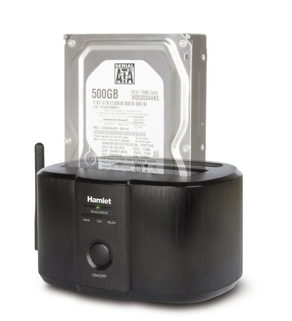 Hamlet Wi-Fi Docking Station per hard disk sata da 2,5'' o 3,5'' [HXDDWIFI]