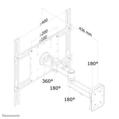 Neomounts FPMA-W960 Supporto monitor/TV a parete 23-52" - mobilità completa [FPMA-W960]