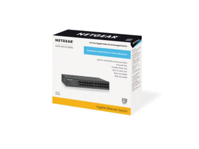 NETGEAR GS324 Non gestito Gigabit Ethernet (10/100/1000) Nero [GS324-200EUS]