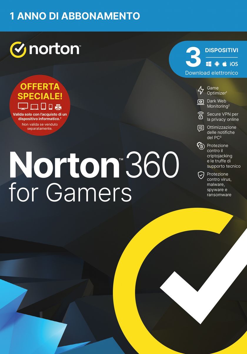 NortonLifeLock Norton 360 for Gamers 2023 Gestione della sicurezza Full 1 licenza/e 1 anno/i [21429372]
