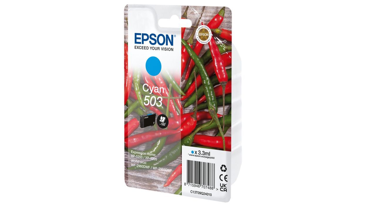 Epson 503 cartuccia d'inchiostro 1 pz Originale Resa standard Ciano [C13T09Q24010]