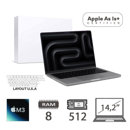 MBP 14,2 (2023)M3-8C/8/512/10GPU/SG/2Y/USA-AS IS+ [007908PCR-EU]
