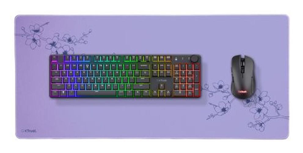 Trust GXT 759 XXL Tappetino per mouse per gioco da computer Blu, Viola [25715]