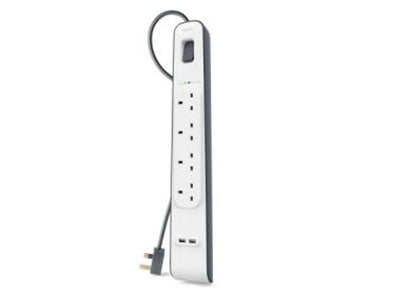Belkin BSV401VF2M protezione da sovraccarico Bianco 4 presa(e) AC 2 m [BSV401VF2M]