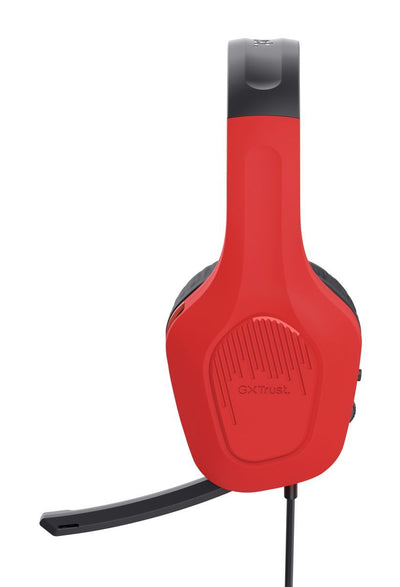 Trust GXT 416S Zirox Auricolare Cablato A Padiglione Gaming Nero, Ciano, Rosso [25423]