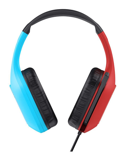 Trust GXT 416S Zirox Auricolare Cablato A Padiglione Gaming Nero, Ciano, Rosso [25423]