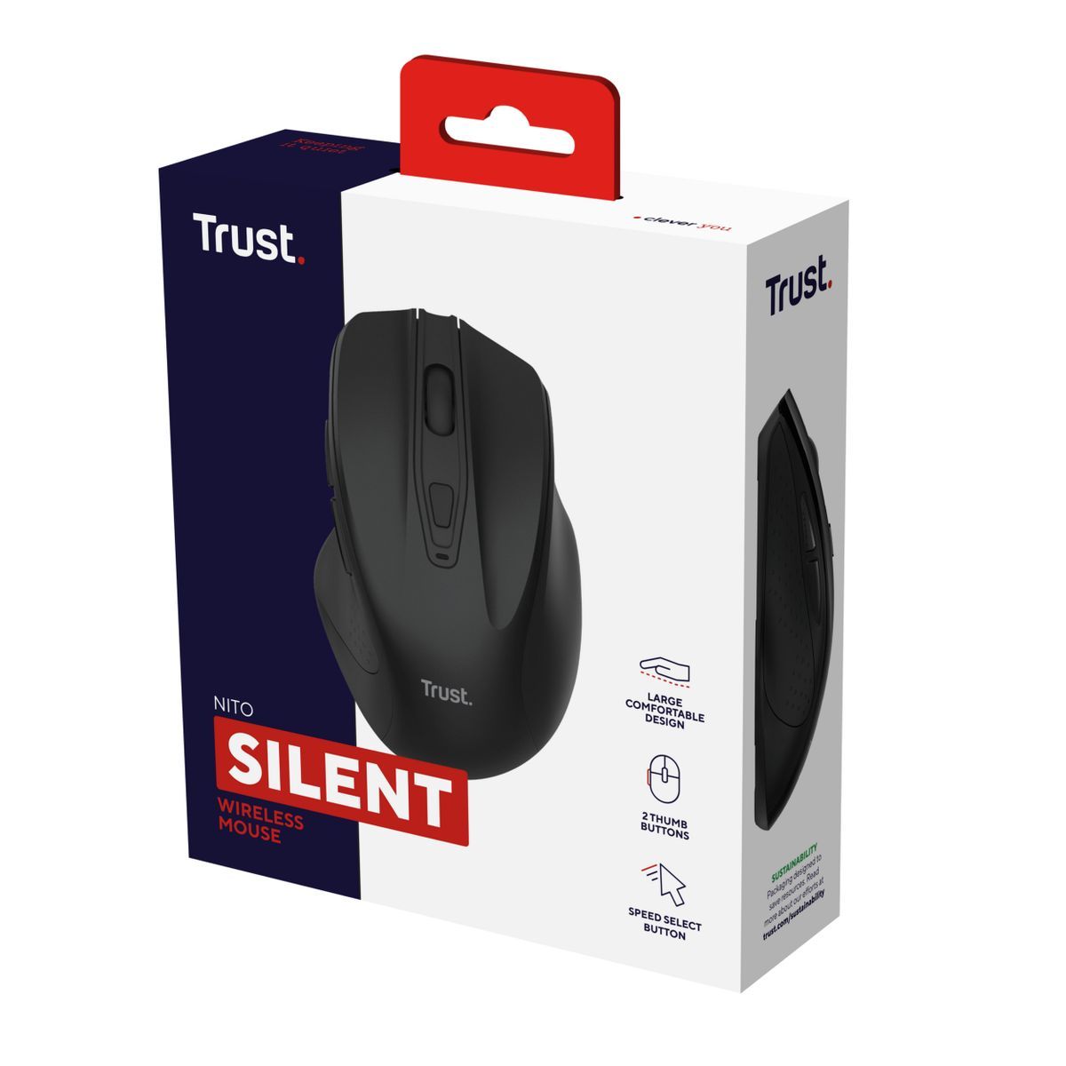 Trust Nito mouse Universale Mano destra RF Wireless Ottico 2200 DPI [25549]