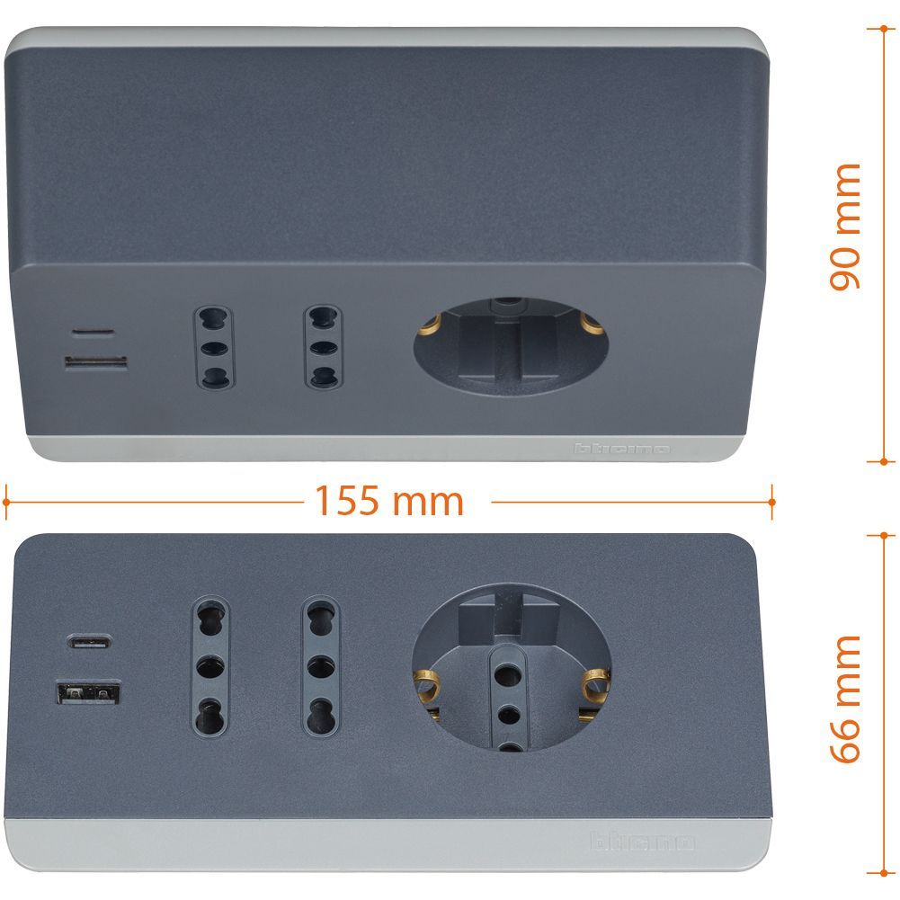 Multipresa da scrivania 2pr10/16+1prP30+2usb [BT-S3711GBU]